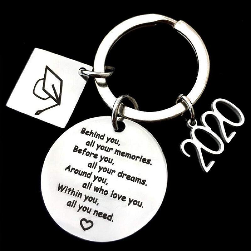 2021 Keychain with bachelor hat pendant Graduation Gifts