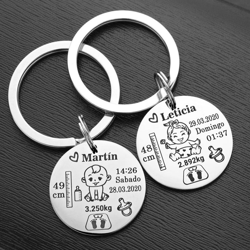 Sank®Personalized Baby Boys Girls Keychain(with gift box)