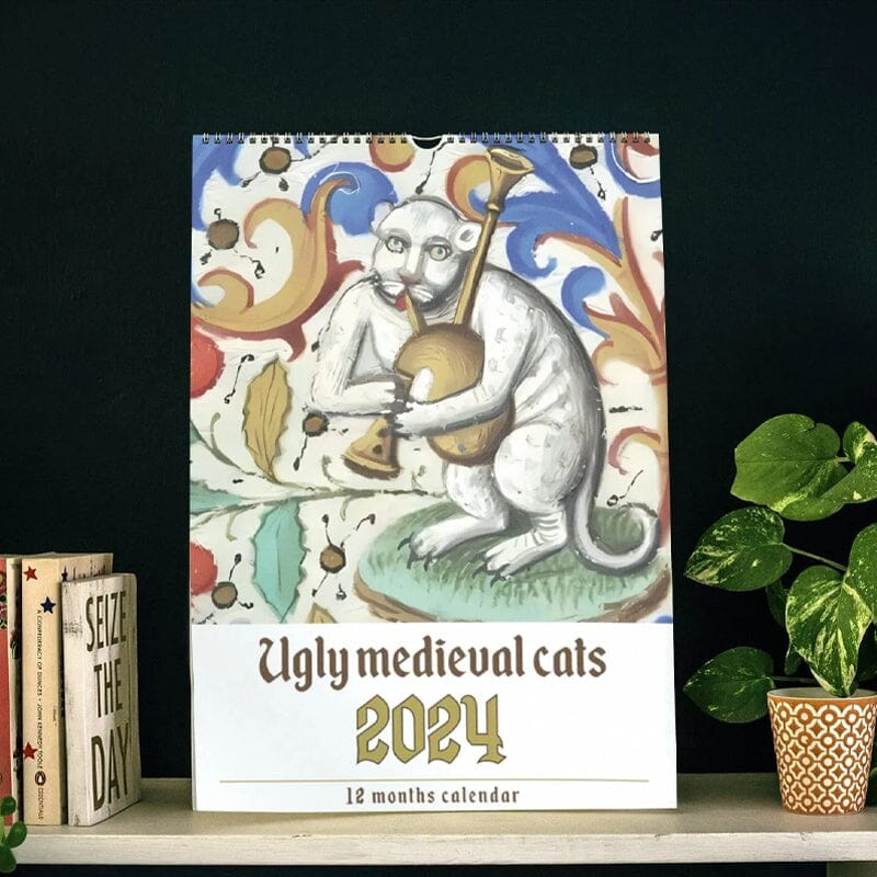 Ugly Medieval Cats Calendar 2025