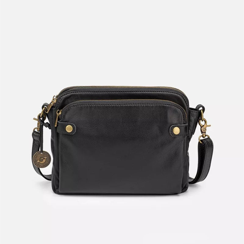 Three-Layer Leather Crossbody Shoulder