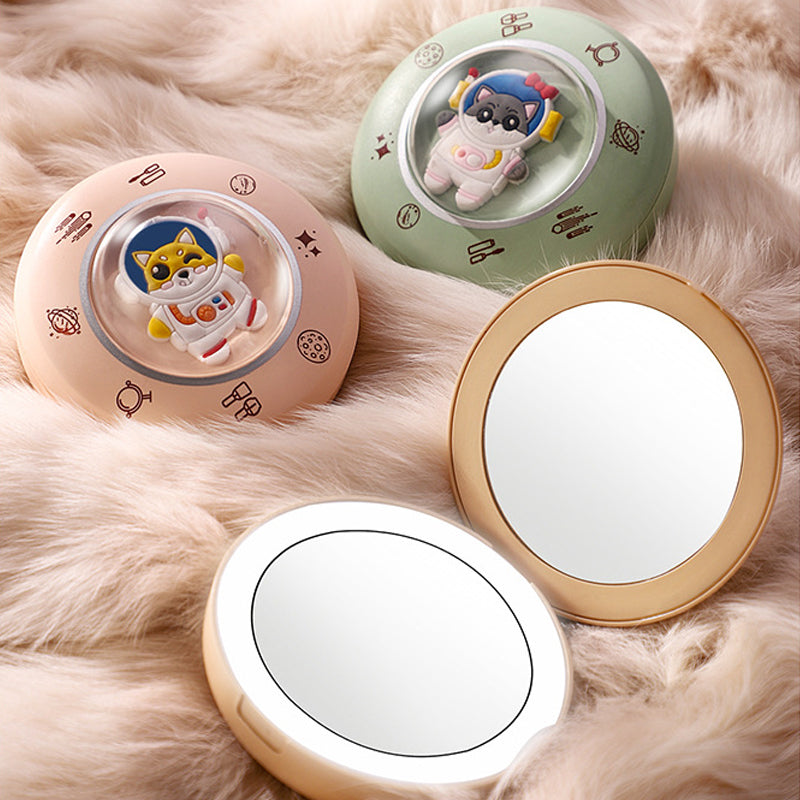 Cartoon Cute Pet Heating Makeup Mirror