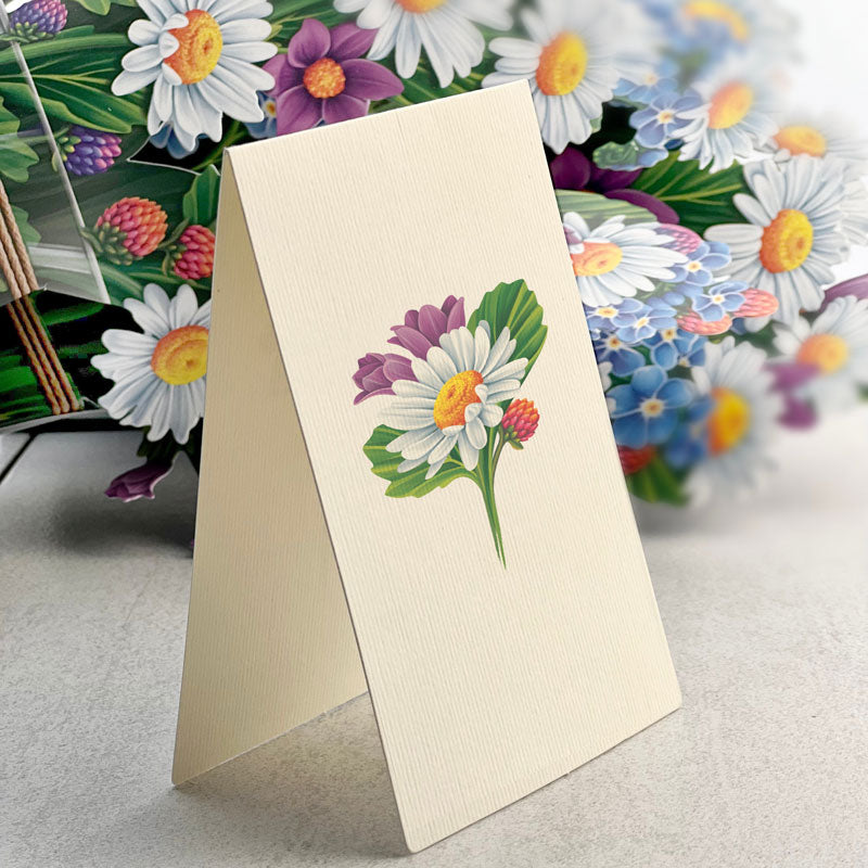 3D Paper Bouquet Card, Pop Up Flower Greeting Cards - 💐Warm Gift