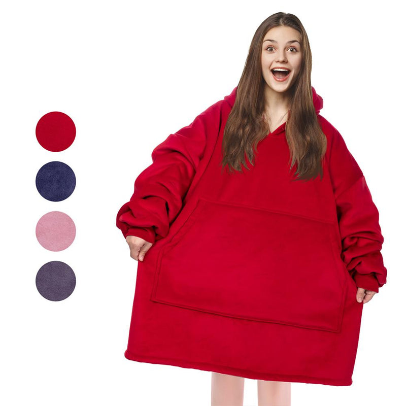 Cozy Hoodie Blanket Oversized Blanket Sweatshirt For Adults & Children