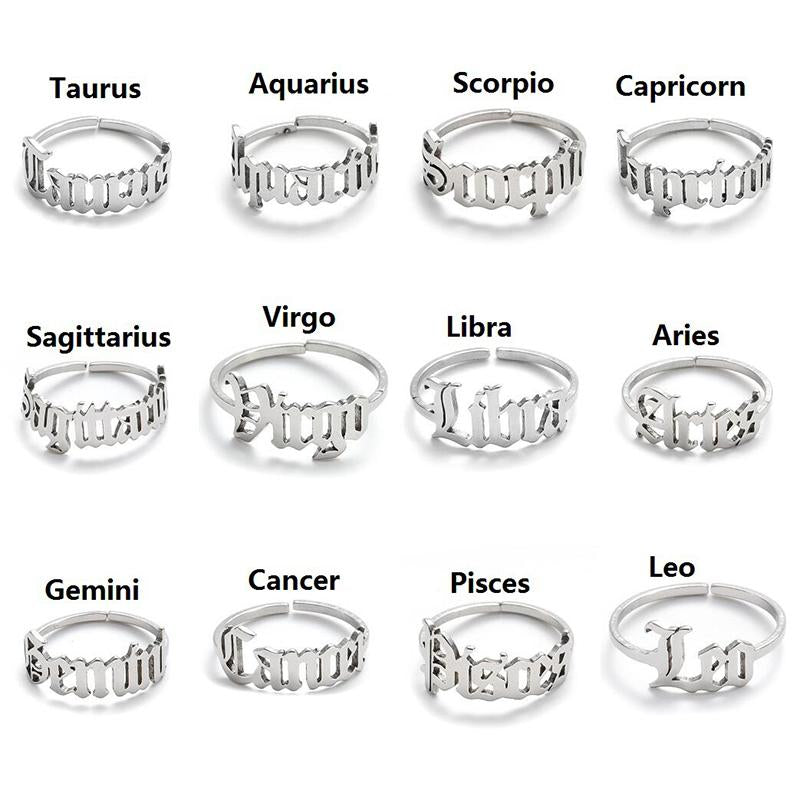 Twelve Constellations Ring