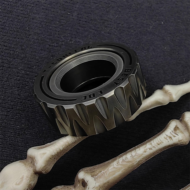 Dual Function Stainless Steel Motorcycle Tire Fidget Ring