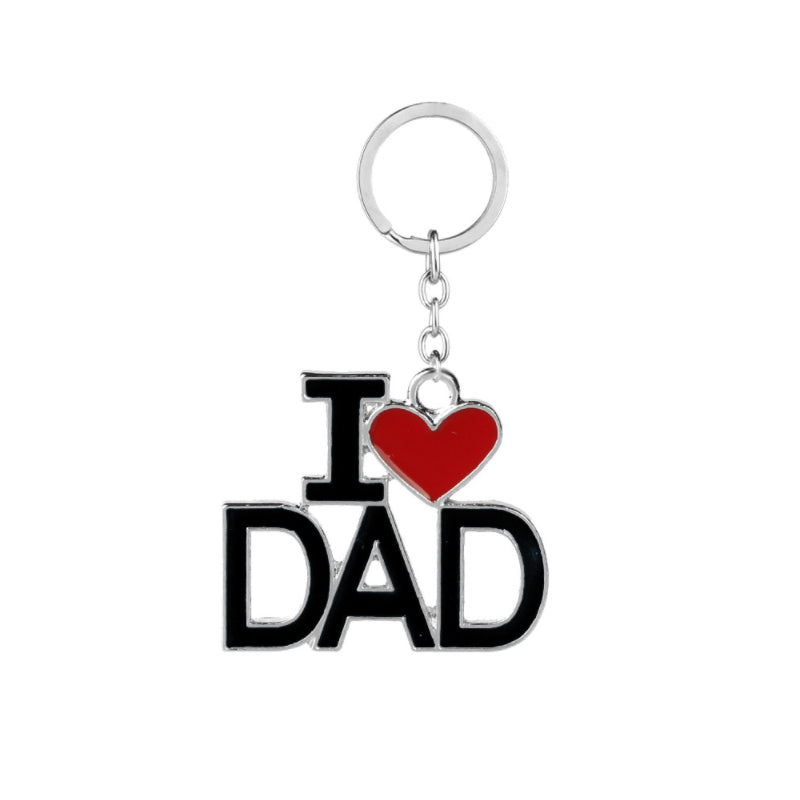 Father's Day Mother's Day red heart Keychain