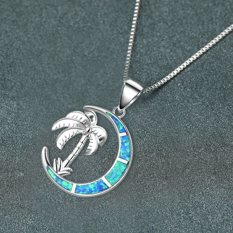 Blue Moon Palm Necklace