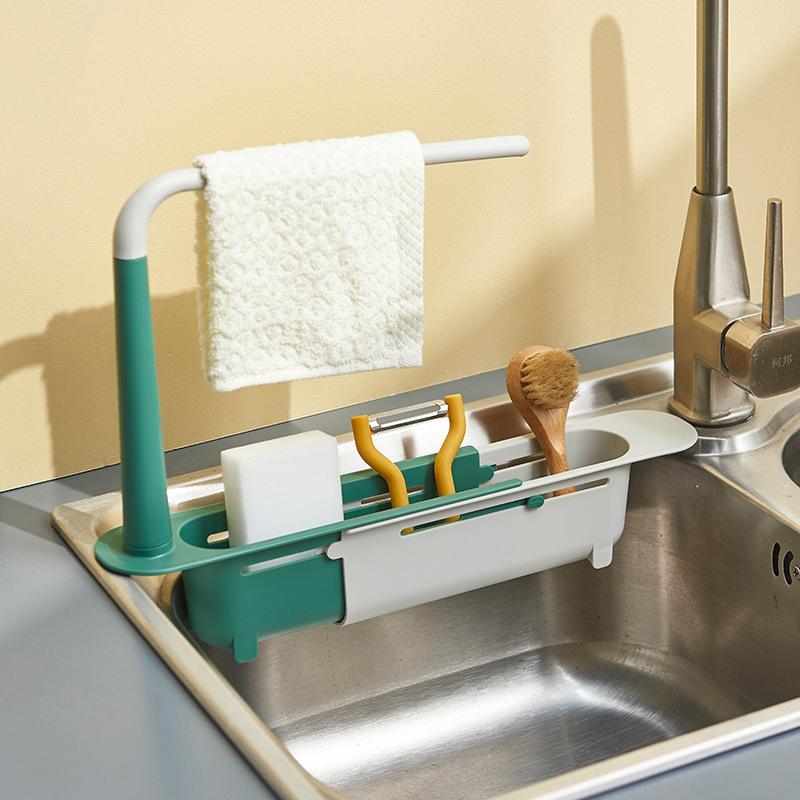 Updated Multifunctional Telescopic Sink Storage Rack