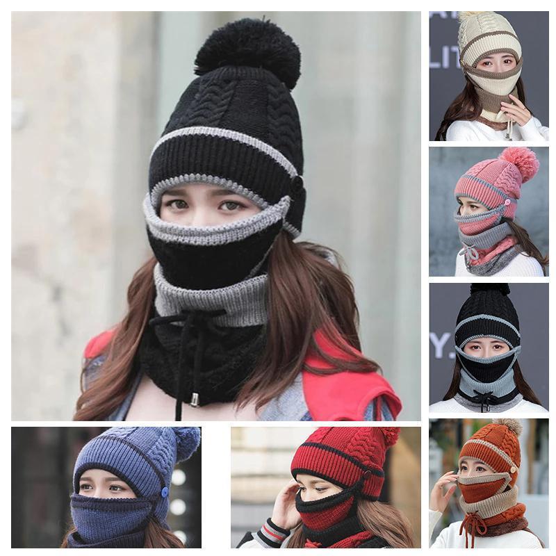 3PCS Women Winter Scarf Set