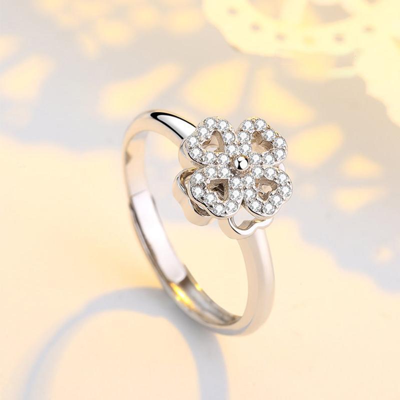 Four Leaf Clover Rotating Ring