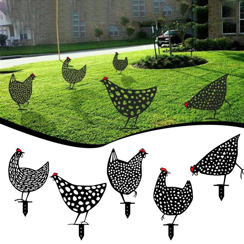 Simulated Chicken Ornament for Yard