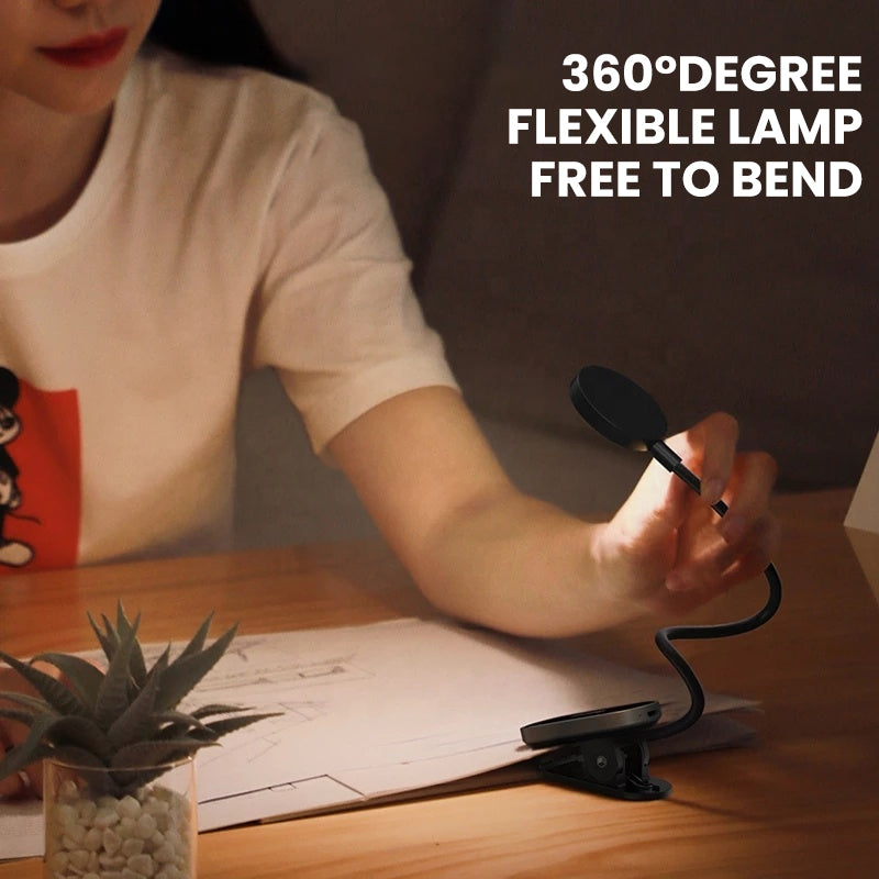 Portable USB Rechargeable LED Touch Lamp with Clip