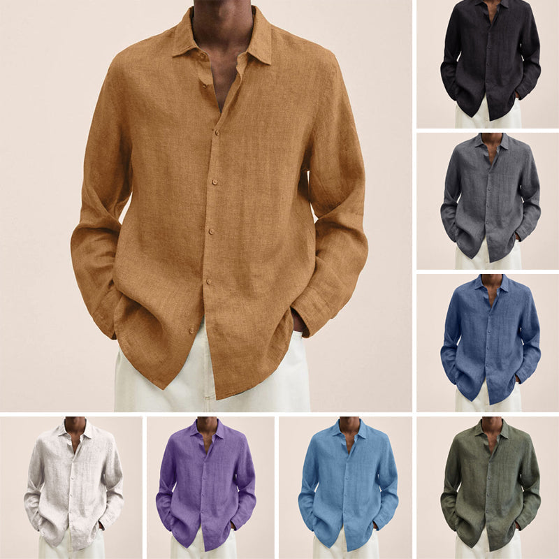 Men's Linen Regular-Fit Shirt