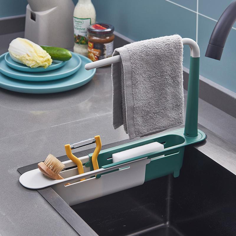 Updated Multifunctional Telescopic Sink Storage Rack