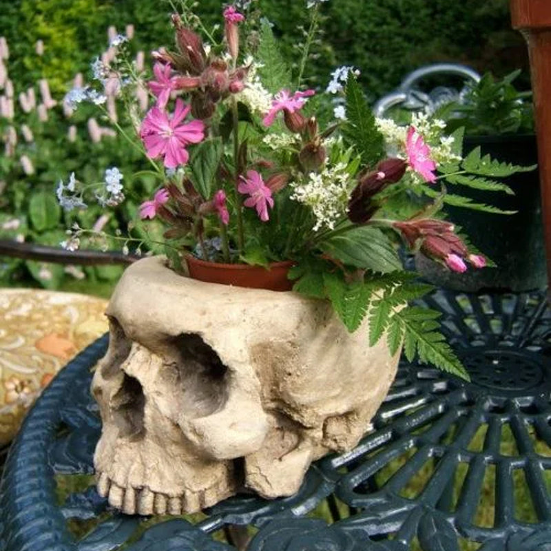 Handmade Skull Flowerpot