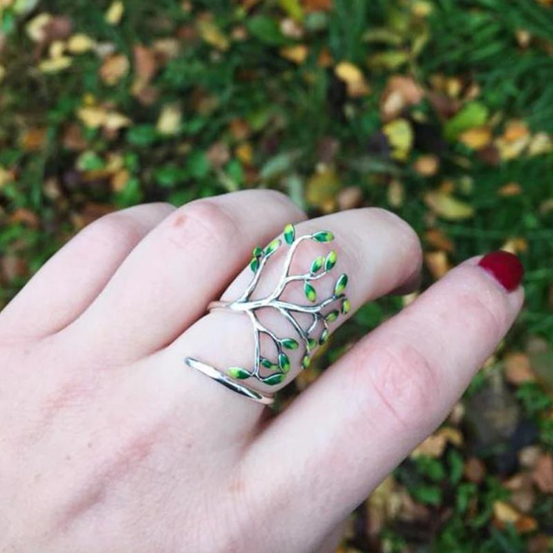 Adjustable Tree Leaf Branch Ring