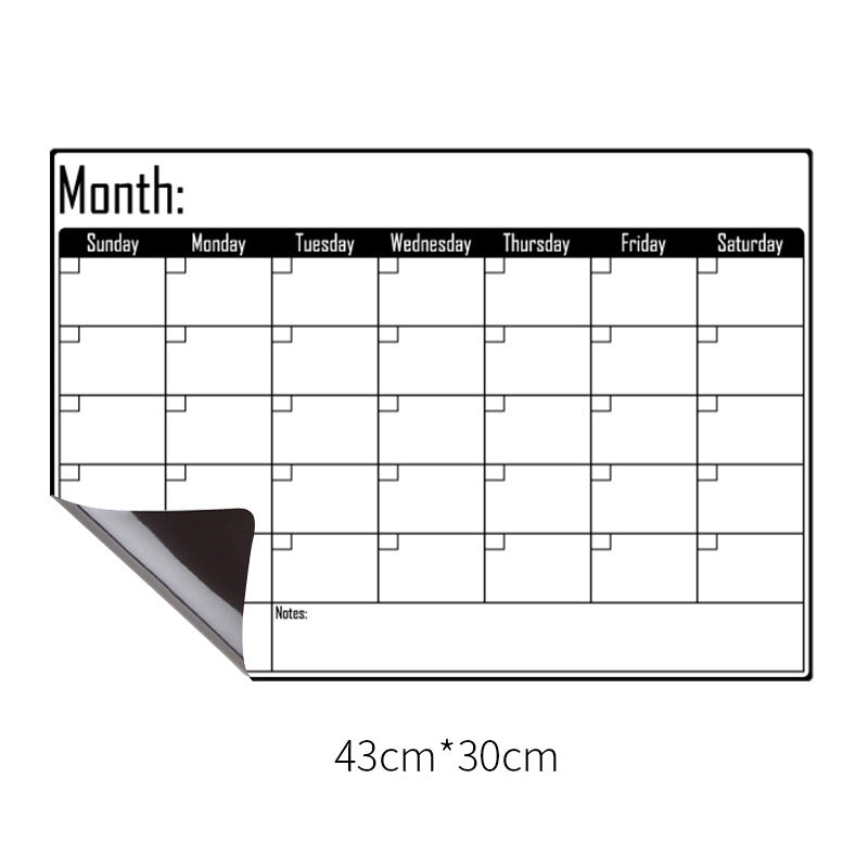 Refrigerator Magnet Calendar Sticker