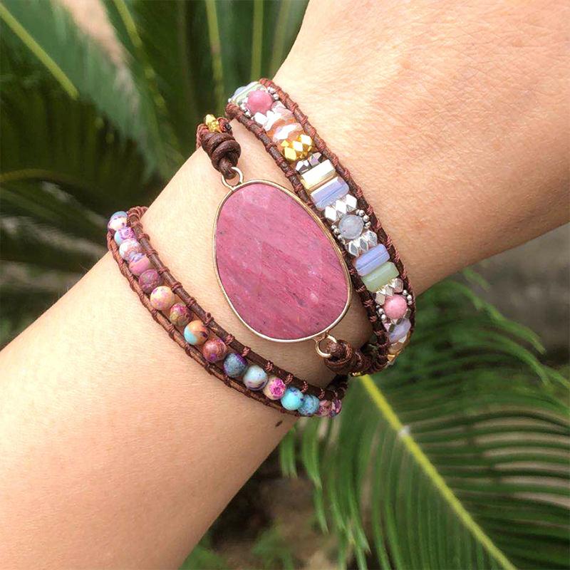 Handmade Natural Stone Wrap Bracelet