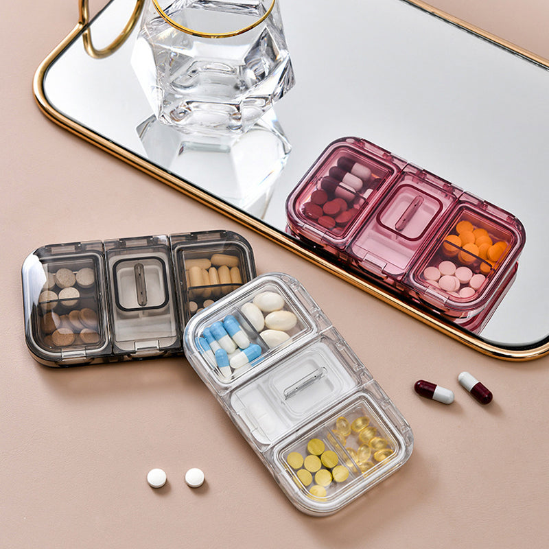 Rectangle Pill Case Organizer Container