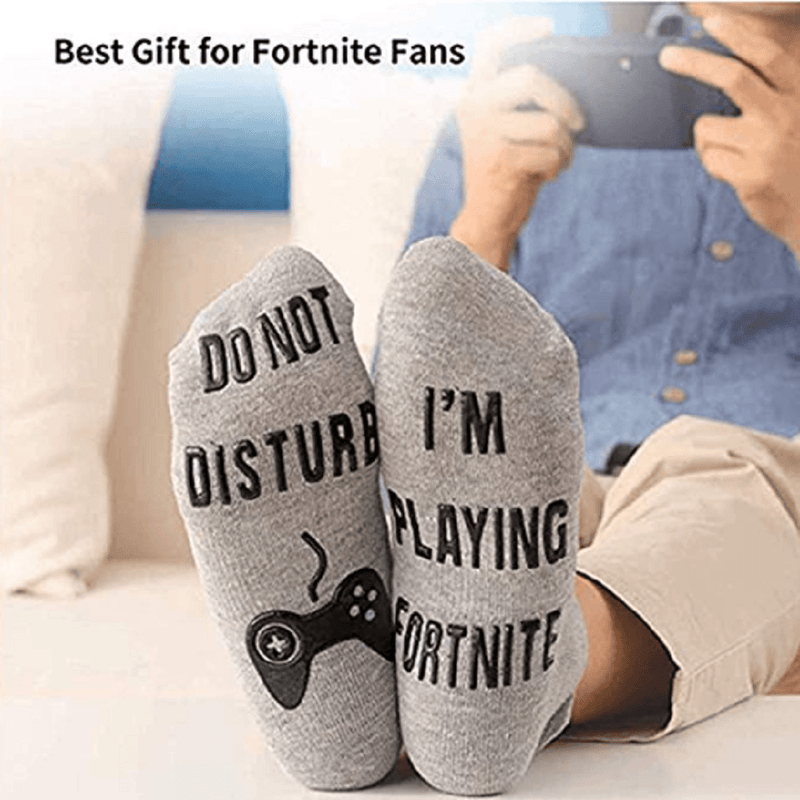 Do Not Disturb I'm Playing Fortnite Funny Cotton Socks