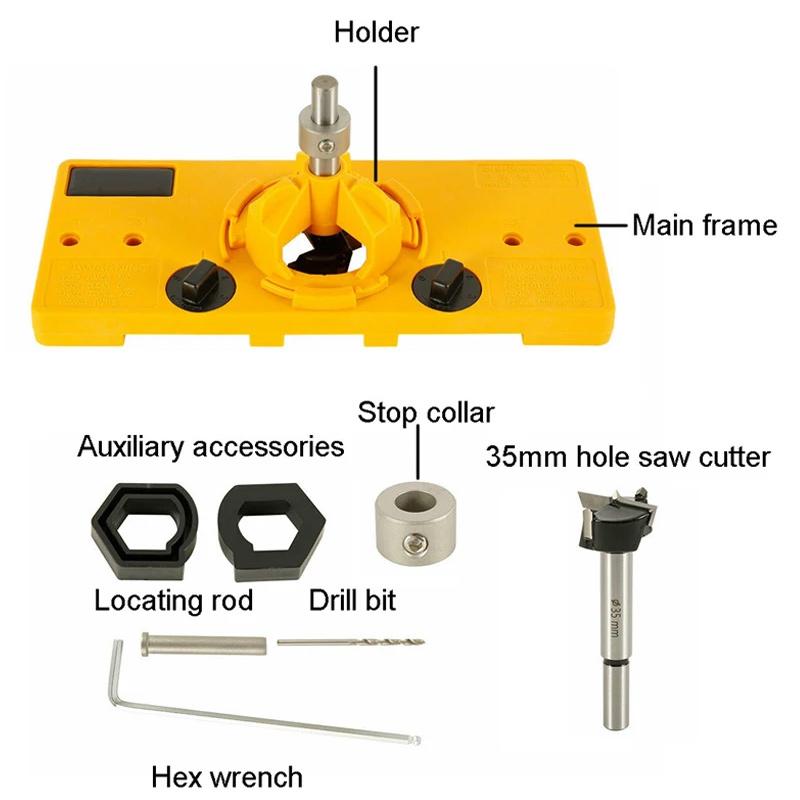 Woodworking 35mm Hinge Hole Jig Guide