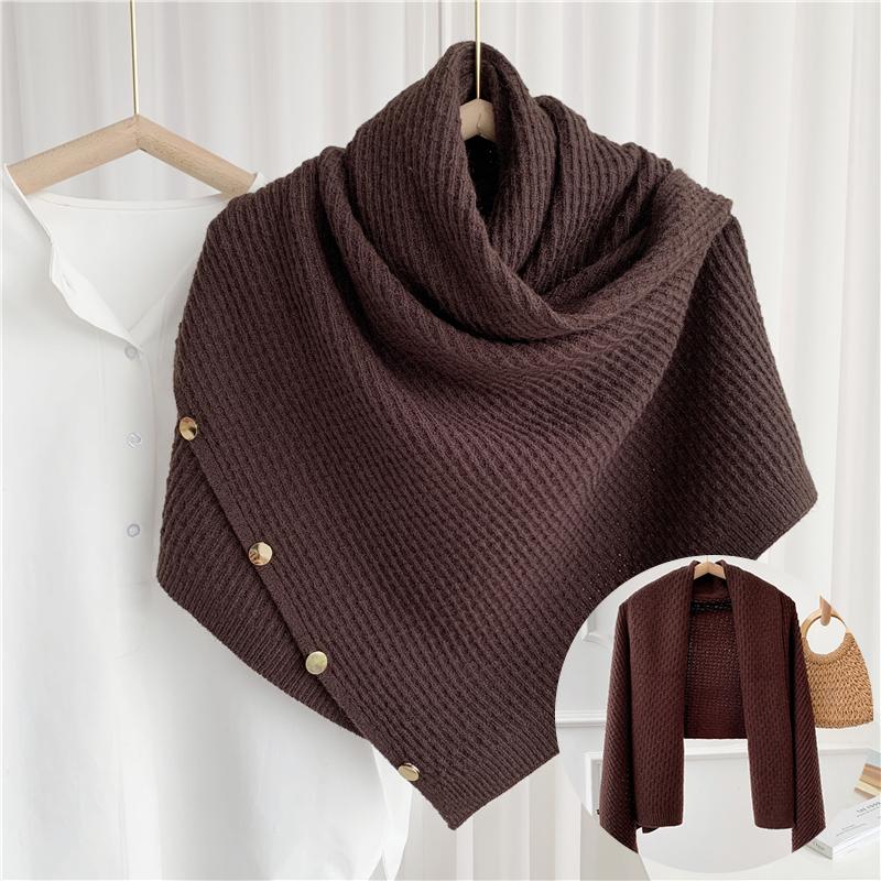 6 IN 1 Ladies Knitted Bib Shawl Scarf Clothes