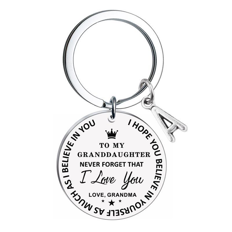 To My Granddaughter and Grandson Keychain