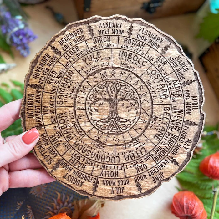 💖Wheel Of The Year Wood Sign - Tree of Life