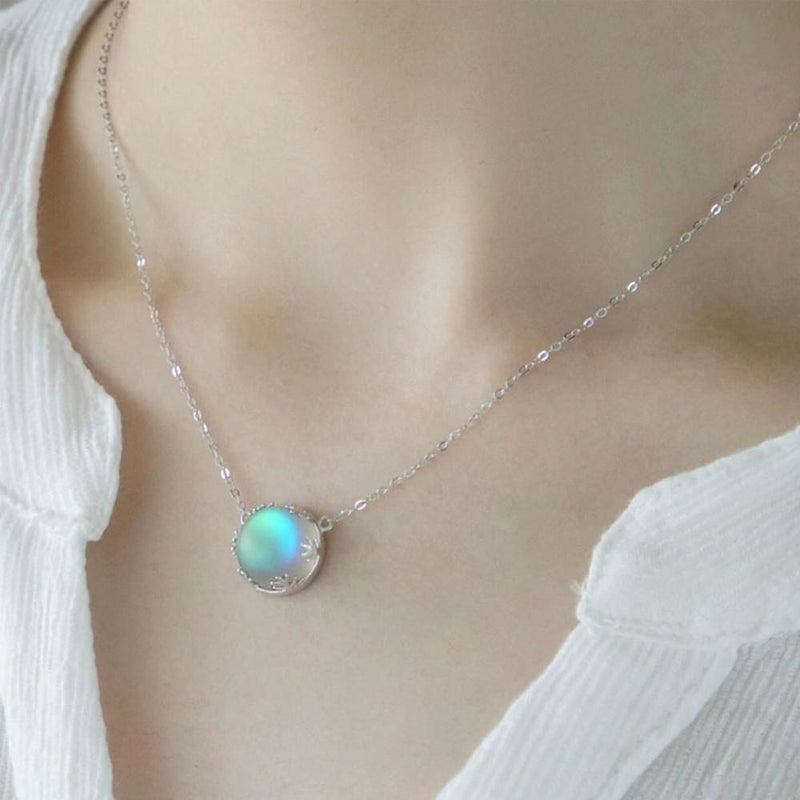 Aurore Borealis Silver Necklace