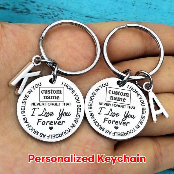 Presale-DIY Keyring Personalized Keychain （Custom Initials/Name）