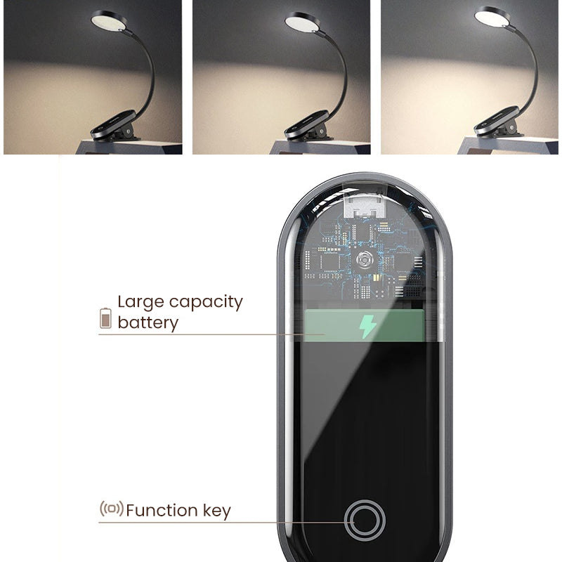 Portable USB Rechargeable LED Touch Lamp with Clip
