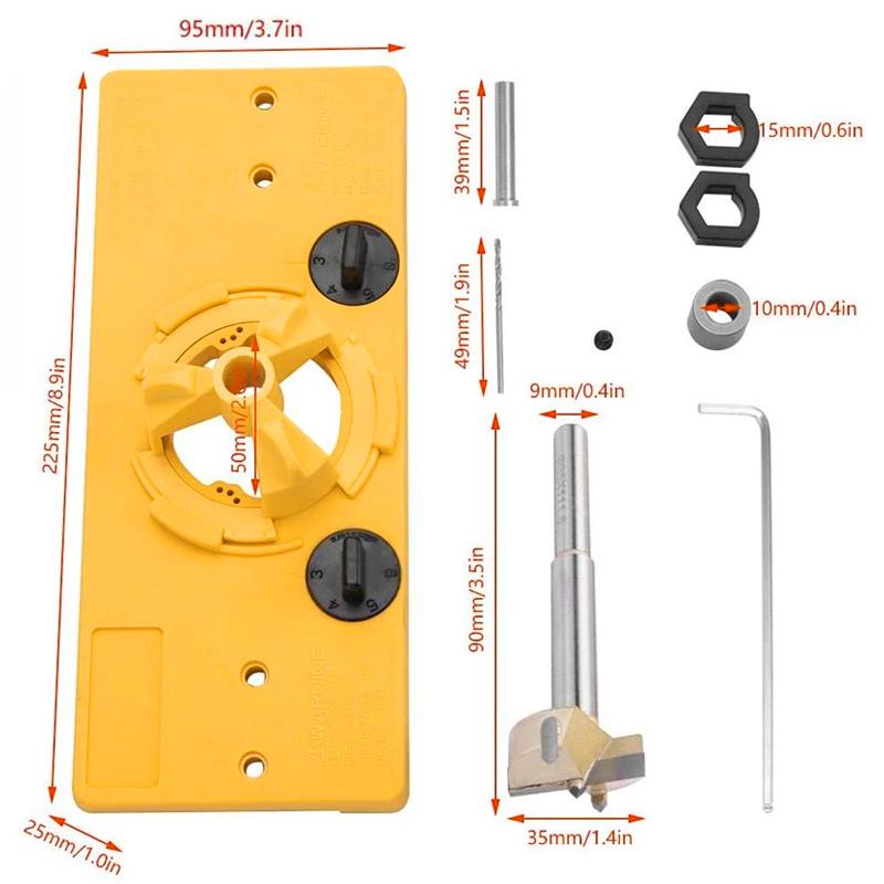 Woodworking 35mm Hinge Hole Jig Guide