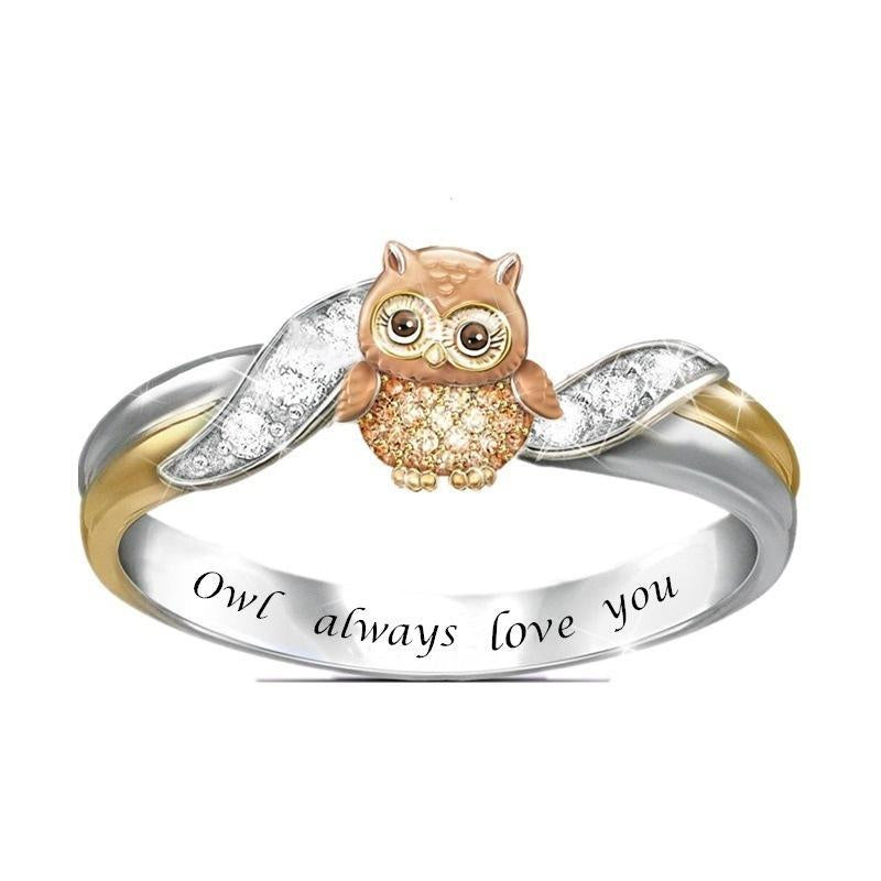 Cute Animal Rings Internal Lettering