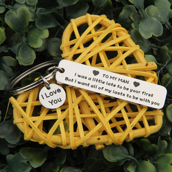 To My Man I Love You Keychain For Loves