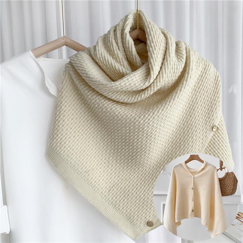 6 IN 1 Ladies Knitted Bib Shawl Scarf Clothes