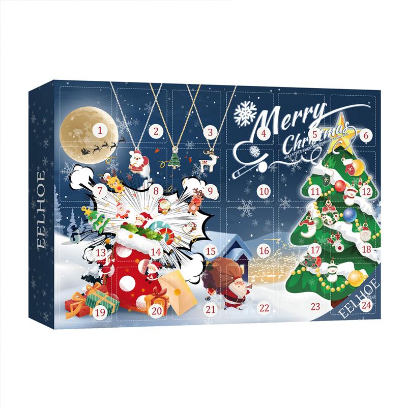 2021 Christmas 24 Days Countdown Calendar Pendant Blind Box