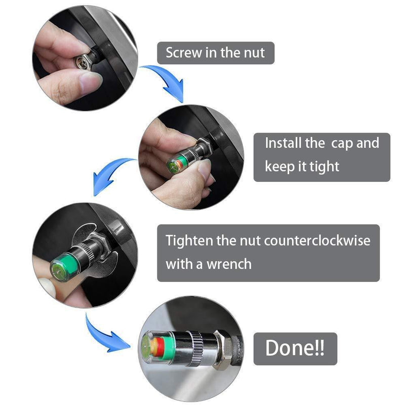 Suitable for all types of vehicles -Tire Pressure Monitor 3 Color Eye Alert