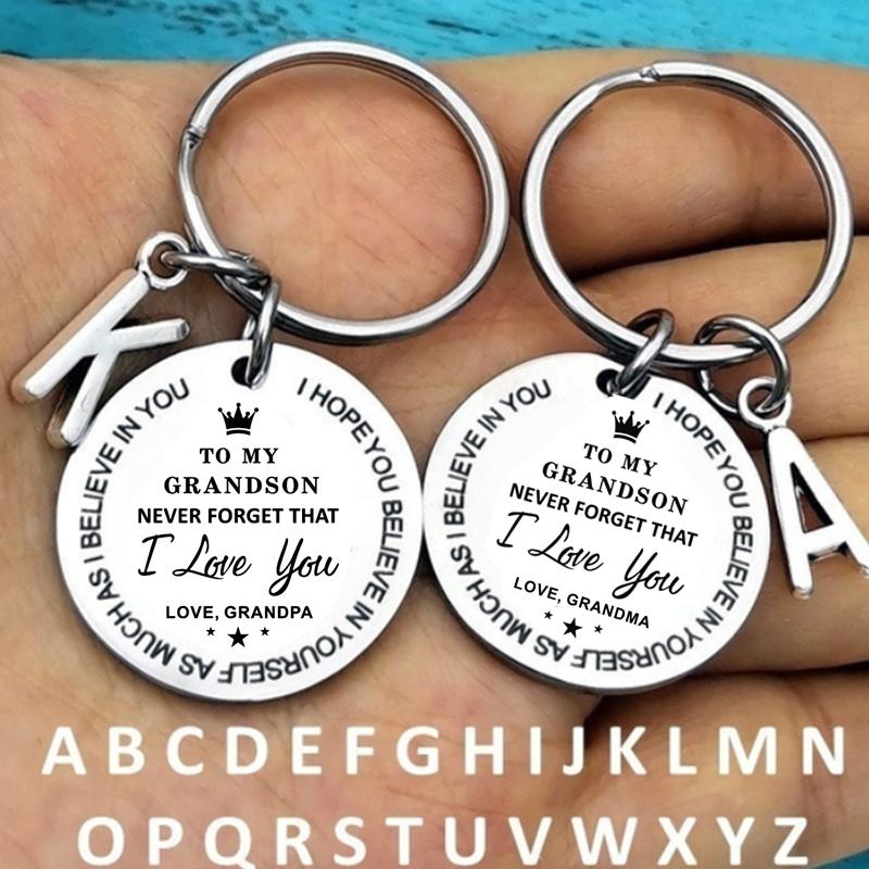 To My Granddaughter and Grandson Keychain