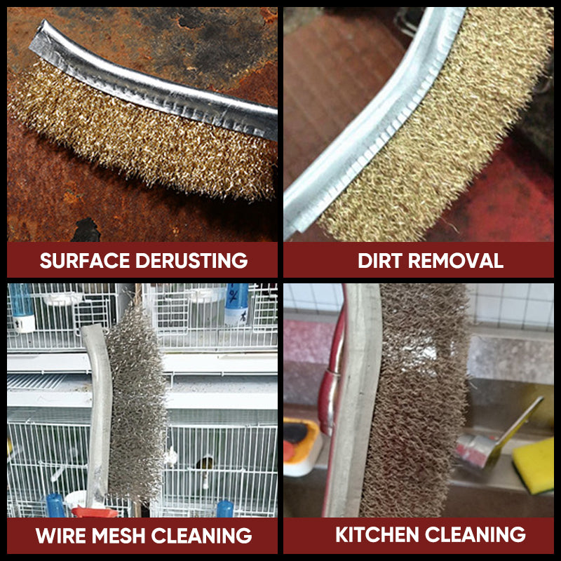 Steel Wire Derusting Brush with Knife Shaped