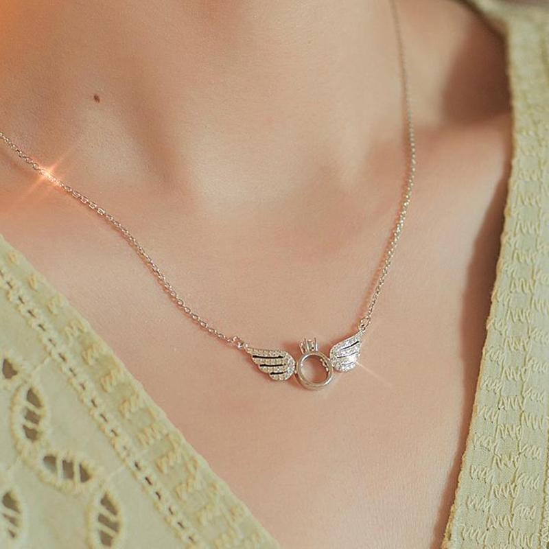 Sterling Silver Angel Wing Necklace