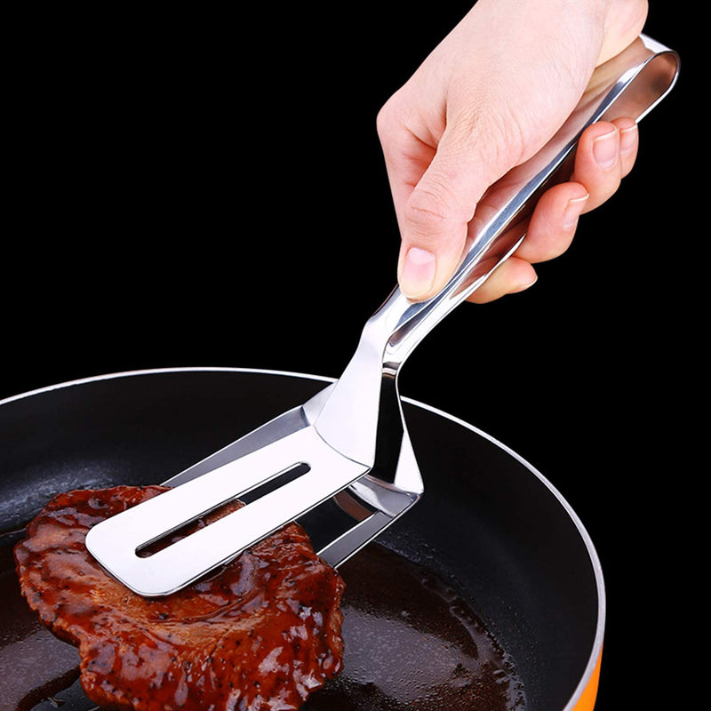 Multifunctional Frying Spatula Steak Clip Double-Sided  Shovel Clip - 304 Stainless Steel