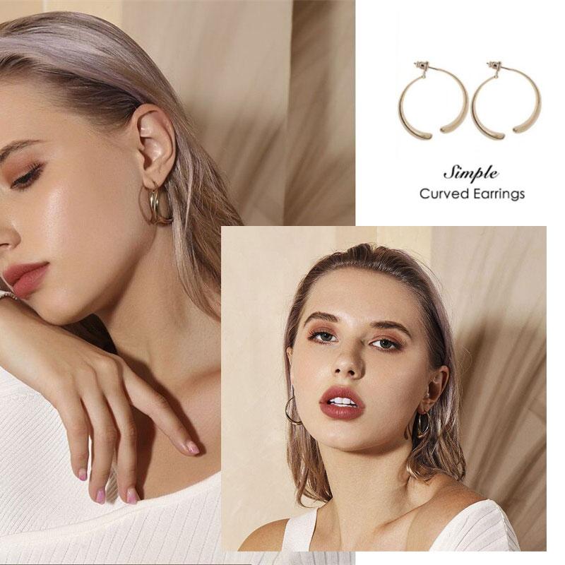 Simple Curved Fashion Earrings