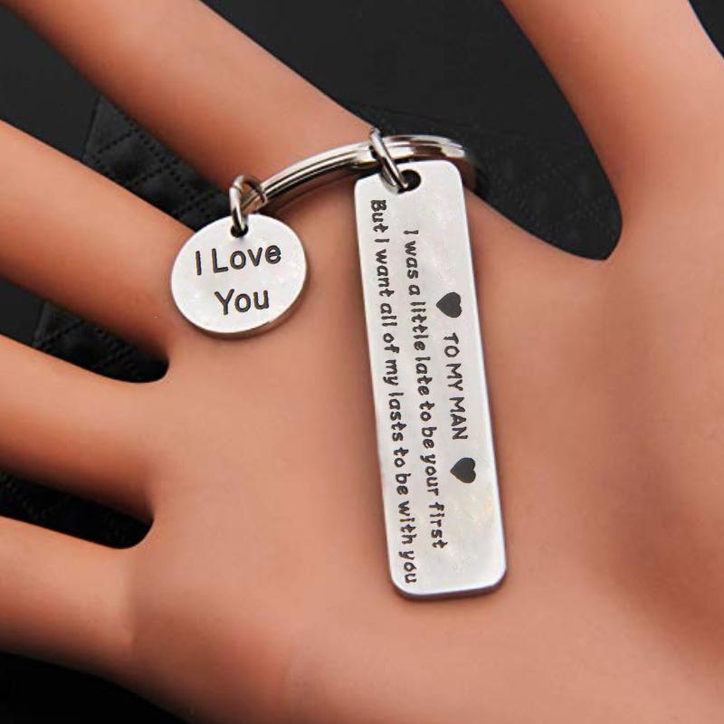 To My Man I Love You Keychain For Loves