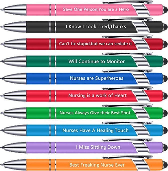 10 pcs Funny Office Pens(Black Ink)