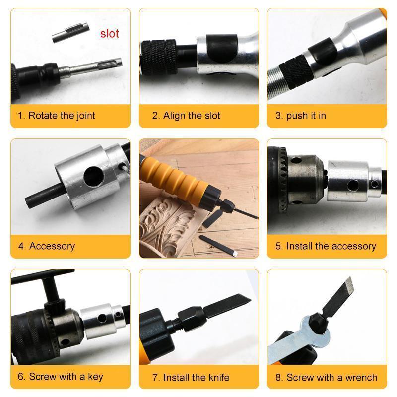 Woodworking Carving Chisel Electric Engraving Machines Tool Kit