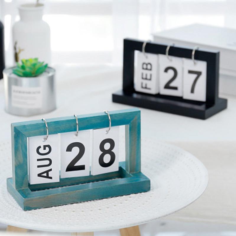 Dutch Teak Wood Calendar