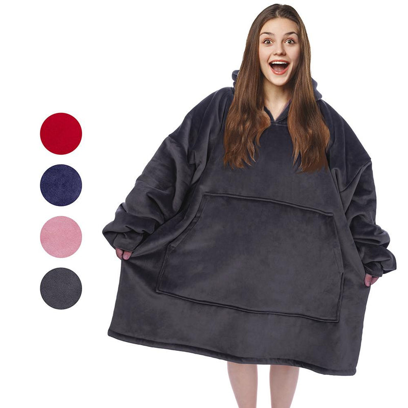 Cozy Hoodie Blanket Oversized Blanket Sweatshirt For Adults & Children