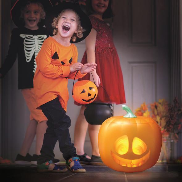 Halloween Sound-Activated Pumpkin with Built-In Speaker