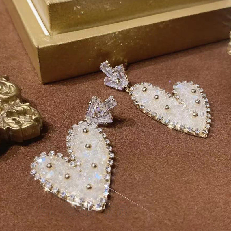 Crystal Heart Earrings