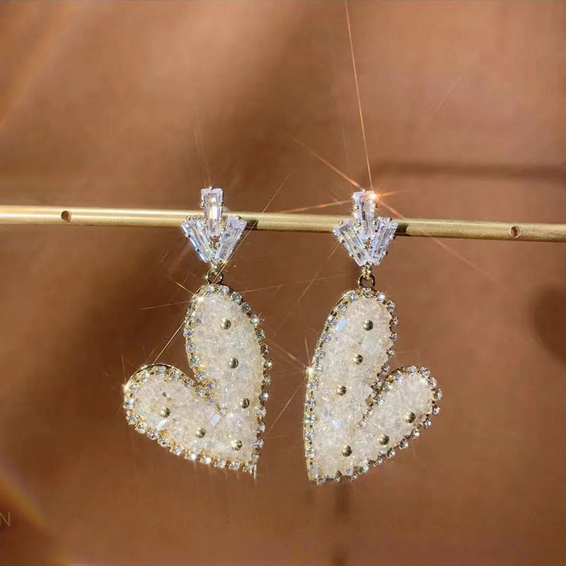 Crystal Heart Earrings